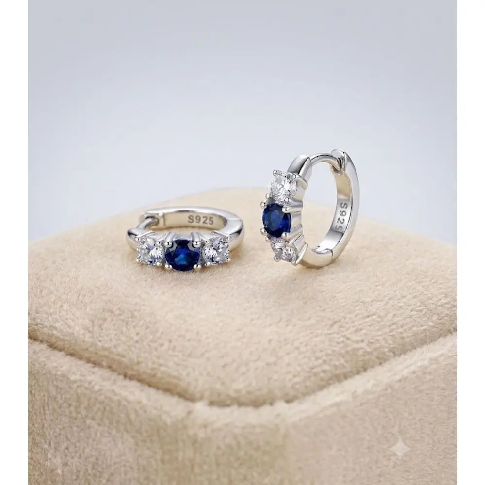 AAA+ Certified, Quality Silver - 925, Weight 1.7 grams., GemSapphire & CZ, ABC-186-21